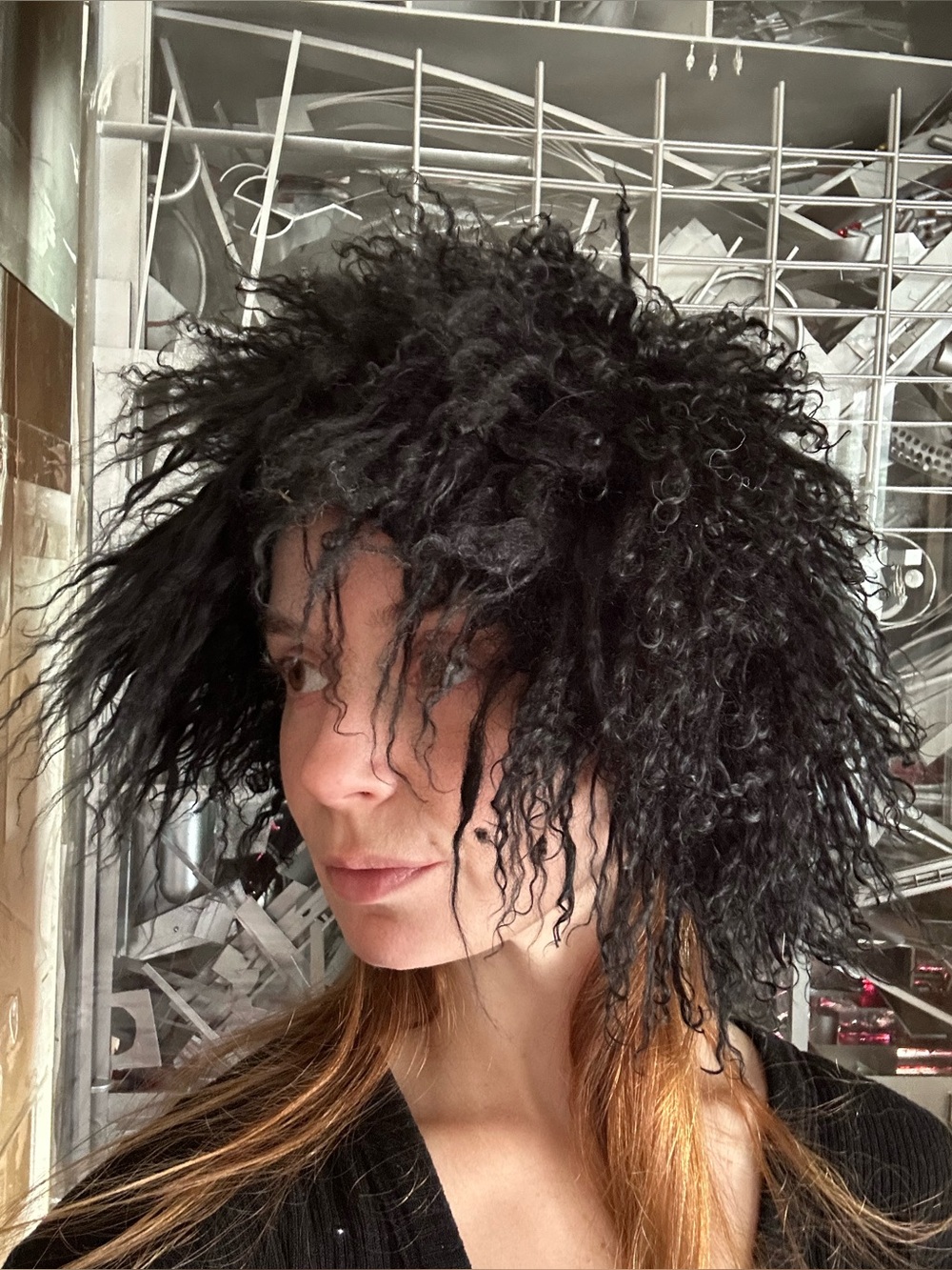 Vintage Asta Genuine Mongolian Lamb Black Hat Size M
